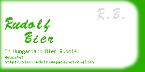 rudolf bier business card